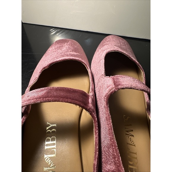 Sam & Libby Women Size 8.5 Fredi Mary Jane Flat Black Cherry - Picture 11 of 11